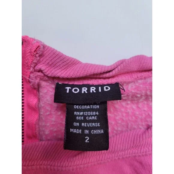 Torrid Pink Crew Neck Sweater - Picture 6 of 9